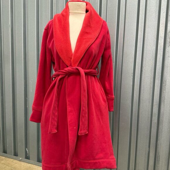 UGG Australia Women's Duffield Robe Spa Collar Belted Shawl Long - Picture 2 of 5